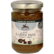 Paté aus schwarzen Oliven aus biologischem Anbau 130 G